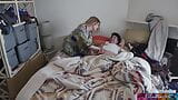 Caring stepmom rides her sick stepson to help him feel better snapshot 5