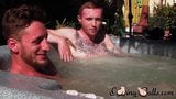 Inked ginger homo leaves jacuzzi to jack off dick with lover snapshot 3