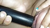 sucking and vacuuming the cock of my cuckold with the vacuum machine after vacuuming my tits and pussy in extreme close up snapshot 4