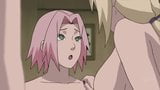 Sakura is jaloers op de grote borsten van Tsunade snapshot 3