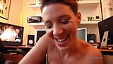 POV casting of a crazy French MILF, anal dildo, anal fist, huge squirt and blowjob snapshot 18