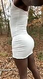 Sissy wearing cum stain dress walking in the woods snapshot 1