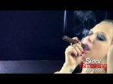 Smoking Fetish - Callie Black Lingerie Cigar snapshot 5