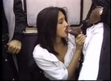 Coralie Jolie brunette fucking with two guys on a train snapshot 4