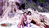 Wild threesome on a public beach with Lara Tinelli and Jordanne Kali snapshot 5