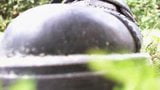 Superb crushing video in a public garden getting trampled snapshot 12