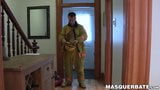 Hunky fireman slowly strips naked and wanks off his cock snapshot 1