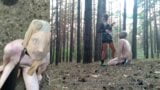 Domina Evgenia - mon chien humilié dans la forêt (2 angles en même temps, sous-titres anglais) snapshot 3