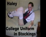 Haley – awek kolej dalam stoking snapshot 1