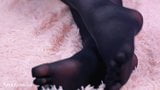 5 fingers pantyhose close up feet, foot fetish 4k video free snapshot 6