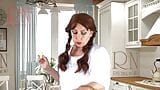 Cheerful maid without panties eats a lot of bananas in the dining room. ASMR 23 snapshot 3