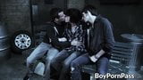 Three twinkie vamps fuck one another hard in the back alley snapshot 4