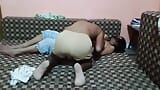 Fucked the Indian Bhabhi, made her lie down on the sofa and then inserted the entire penis inside. snapshot 2