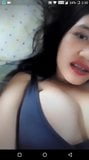 Gadis payudara besar Indonesia menggoda secara langsung snapshot 9