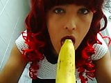 Slutty crossdresser Shelly shows her sucking skills snapshot 2