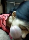 Indian wife sucking a big head cock snapshot 9