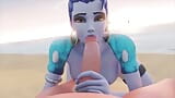 Widowmaker chupando polla en la playa snapshot 15