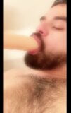 Amateur Latino College Boy Sucks Dildo in Bathtub snapshot 10