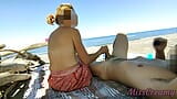 Public handjob in nude beach masturbating and Cumshot of Big Cock in Front of Everyone - MissCreamy snapshot 16