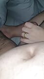 Step mom handjob step son dick under blanket on Friday night snapshot 9