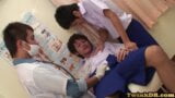 Asian twinks enjoy oral while threeway breeding with doctor snapshot 5