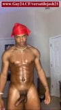 A muscular black gay man jerks off a big Dick at home snapshot 2