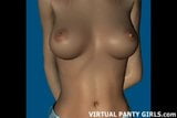 3d virtual French maid teasing in lingerie snapshot 9