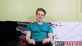 Blond twink with fat ass interviewed and dicked down raw snapshot 2