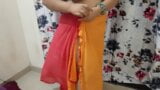 DESI VILLAGE BHABHI CHANGING HER CLOTHES IN BEDROOM WITH CAMERA ON snapshot 2