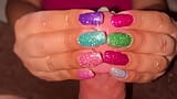 Sparkle nagels spelen met papa's lul snapshot 16