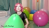 Nail and Air Pump Popping BIG Balloons! Tuftex, Cattex, Globos Payaso snapshot 5