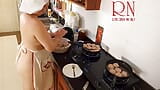 Nudist housewife Regina Noir cooks at the kitchen. Naked maid. Naked housewife. s1 snapshot 14