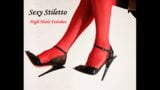 Me Wearing 16cm Black High Heel Stilettos snapshot 1