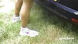 Jess ROYAN fucked outdoor in public park snapshot 16