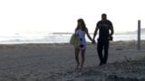 Horny couple Salva and Lucia have sex on the beach snapshot 1