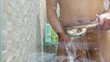Dusche Masterbation - Sperma auf Glastür snapshot 10