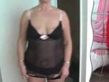 Granny in Fishnets Strips and Fingers snapshot 8