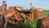 Muscular couple fuck bareback out in the farm snapshot 18