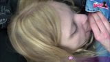 German slut teen make blowjob at car driving pov snapshot 8