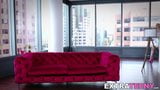 Wicked girl satisfies two studs on a couch at once snapshot 2