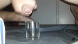 Cumming in small glass snapshot 2