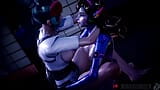 Overwatch D Va&Kiriko lesbian ass fingering pussy by Monarchnsfw (animation with sound) 3D Hentai Porn SFM snapshot 8