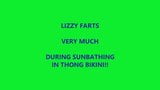 Lizzy farts hugely during sunbathing in thong snapshot 1