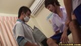 Asian twinks enjoy oral while threeway breeding with doctor snapshot 1