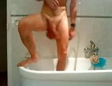 big balls (just pumped) under shower snapshot 14