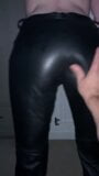 Tight leather trousers on amateur British milf snapshot 3