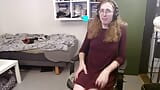 Horny small cock tranny jerking off, ordering and getting take away live on stream, and punished for being naughty snapshot 8