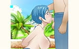 Bulma briefs milf with big busty tits slow & sensual slutty throatfucking in front of capsule corp - SDT snapshot 9