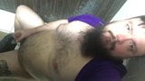 Bearded bear cums in bathroom snapshot 3