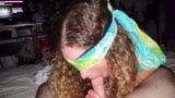 Blindfolded and handcuffed girlfriend gives sloppy blowjob snapshot 5